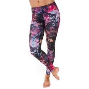 ONZIE Mid Rise Galaxy Yoga Pants Size S/M